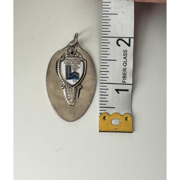 Vintage Souvenir Spoon Pendant Necklace: 1980 Olympic Games Lake Placid - Picture 8 of 8